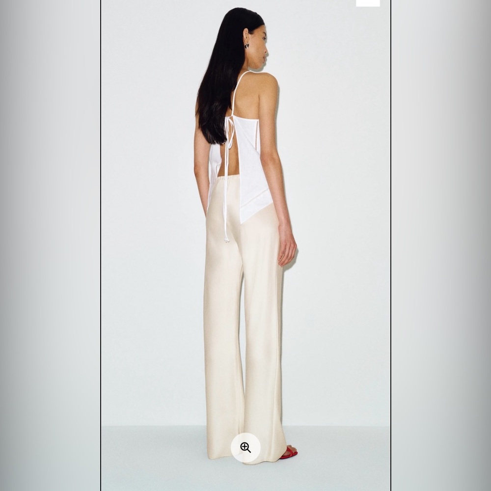 Reformation Gale Satin Mid Rise Bias Pant - Picture 2 of 6
